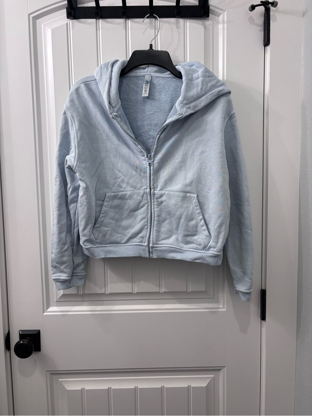 SKIMS Pale Blue Hooded Zip Jacket